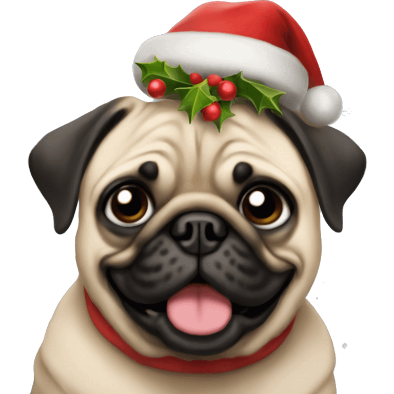 Christmas bells and pug emoji