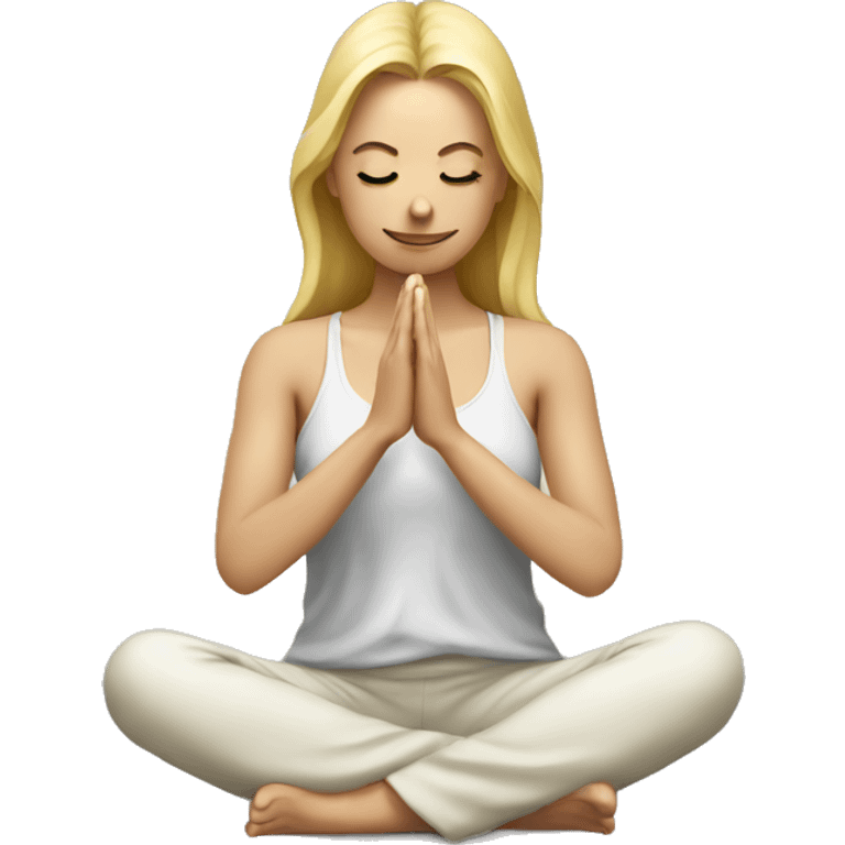 Women Photographer blond  meditating  emoji