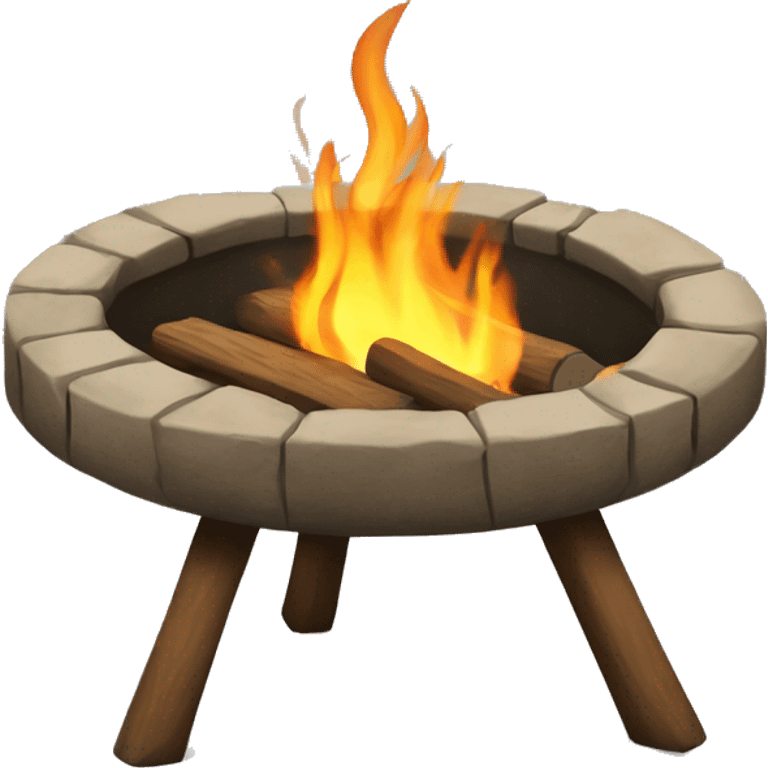 Old husband and wife fire pit emoji