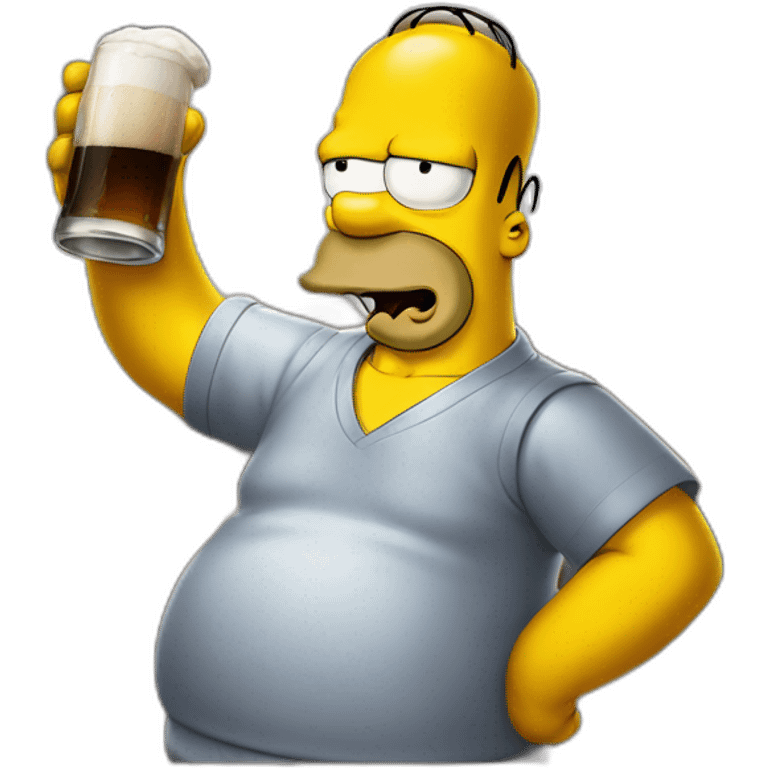 Homer Simpson beer emoji