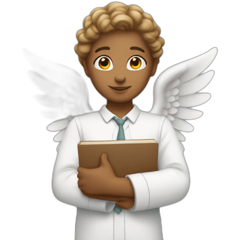 angel helping teacher emoji