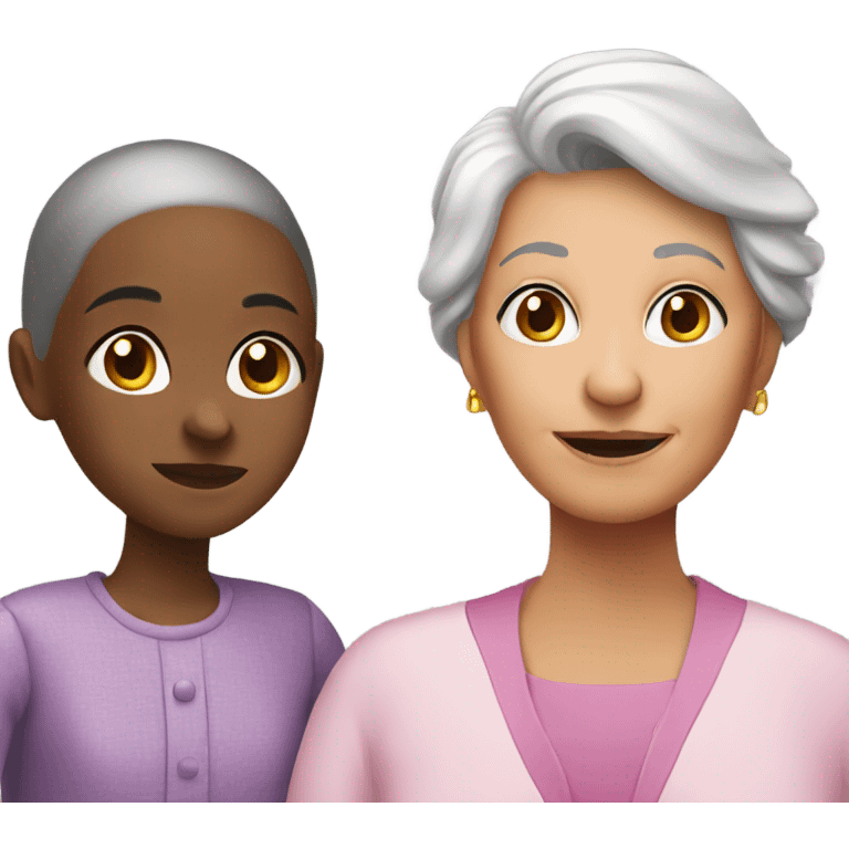 Grandmother with a girl emoji