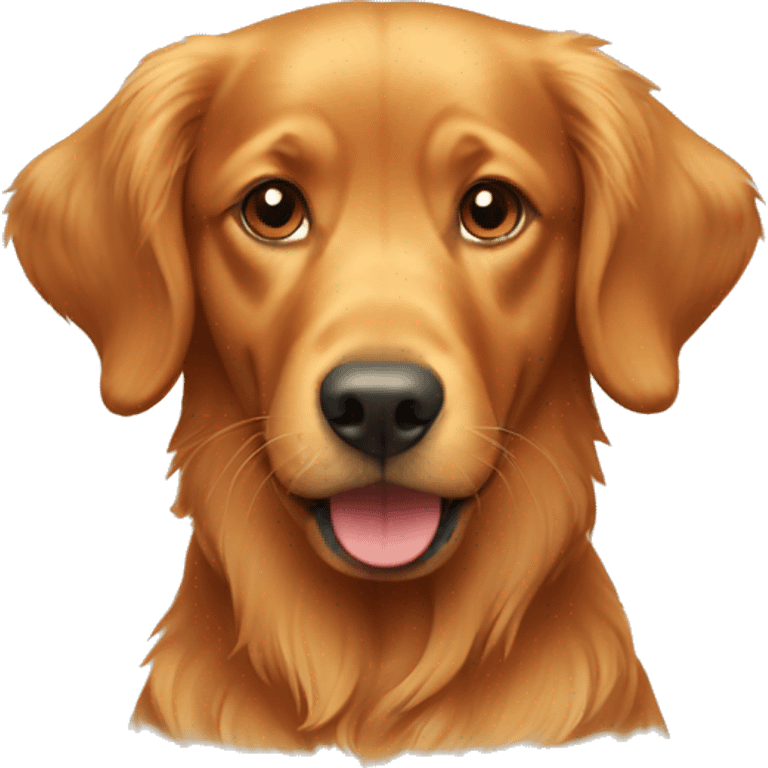 Red golden retriever emoji