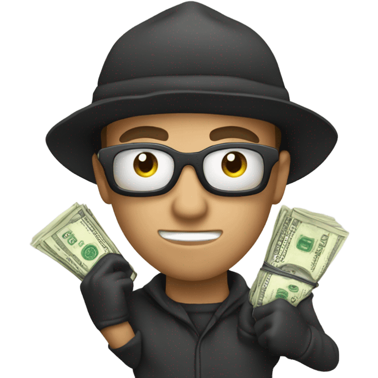 Robber with money bag emoji