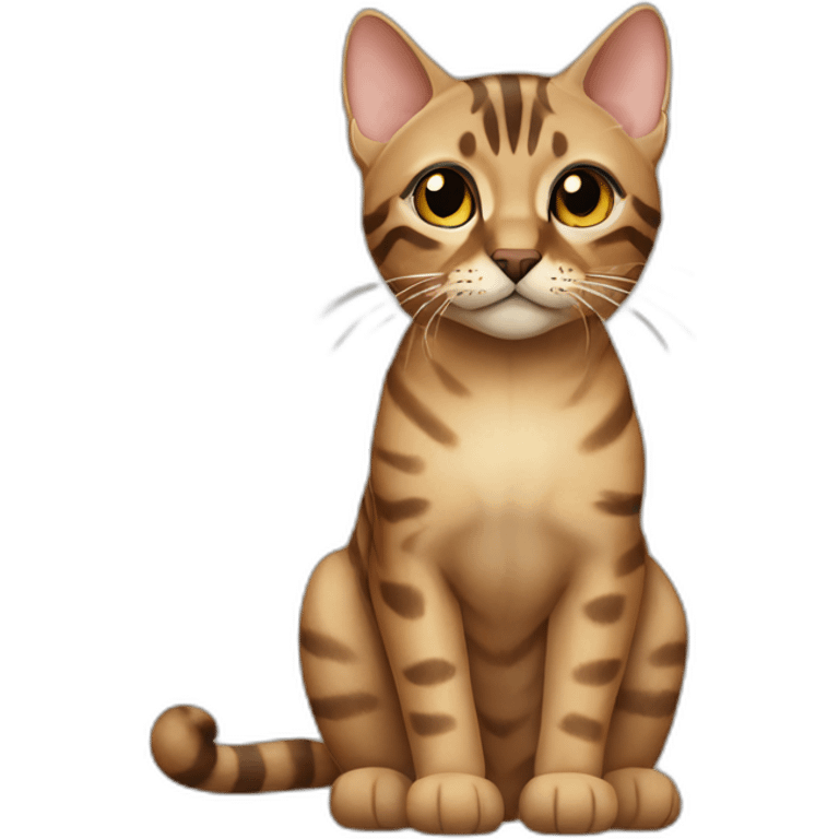 Dark beige Bengal cat emoji