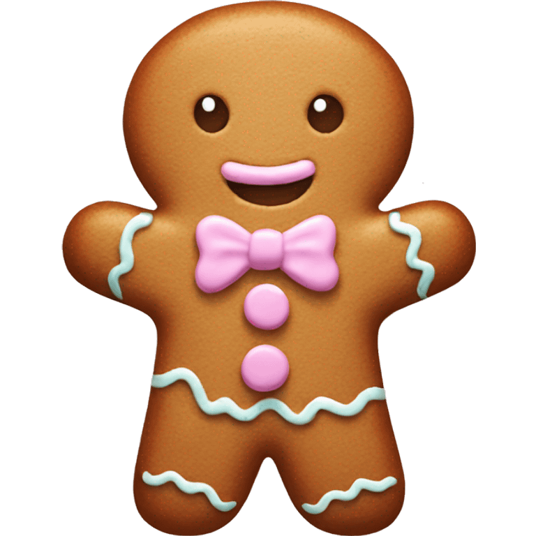 Pastel gingerbread man emoji