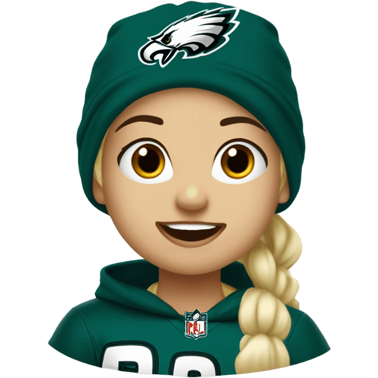 Blonde girl eagles fan emoji