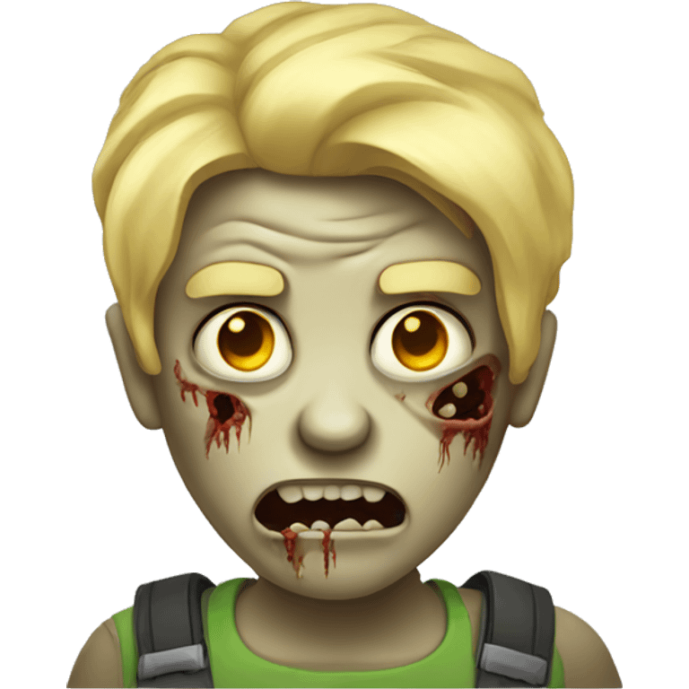 blond haired zombie emoji