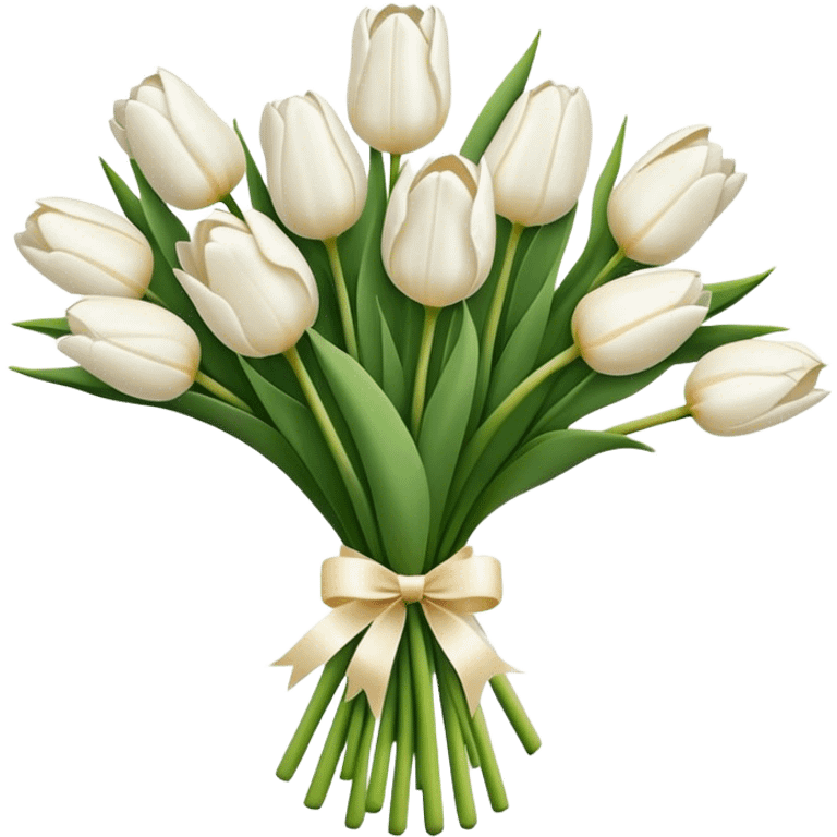 White tulips emoji