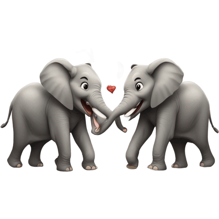 2 elephants yelling at each other emoji