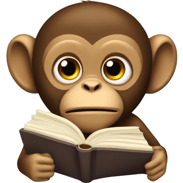 Monkey studying  emoji