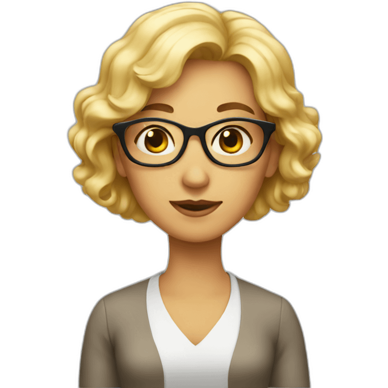 Smart lady emoji