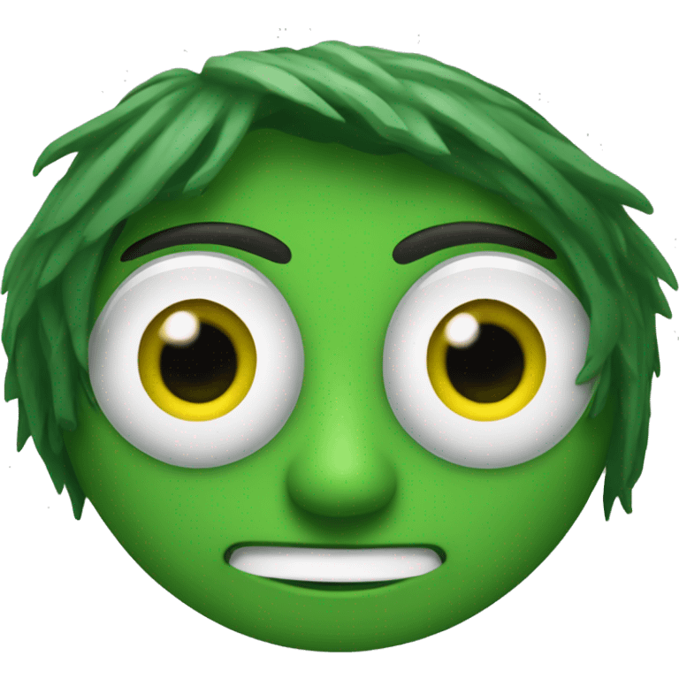 Rapado ojos verdes  emoji