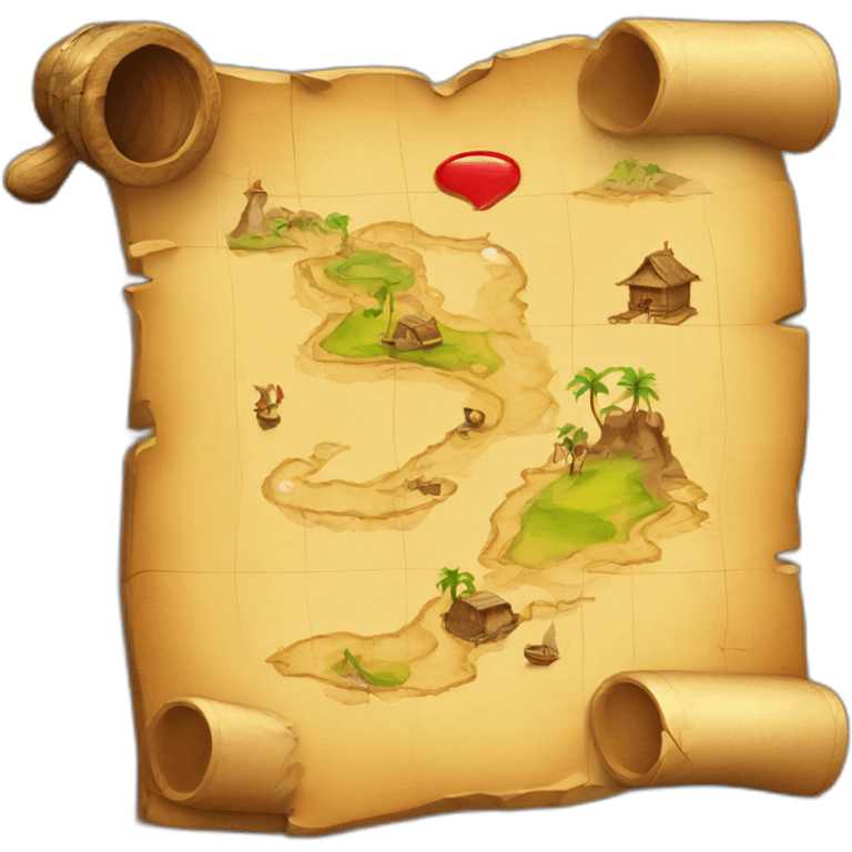 Treasure map emoji