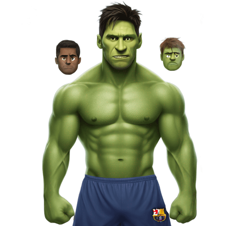 Messi with hulk emoji