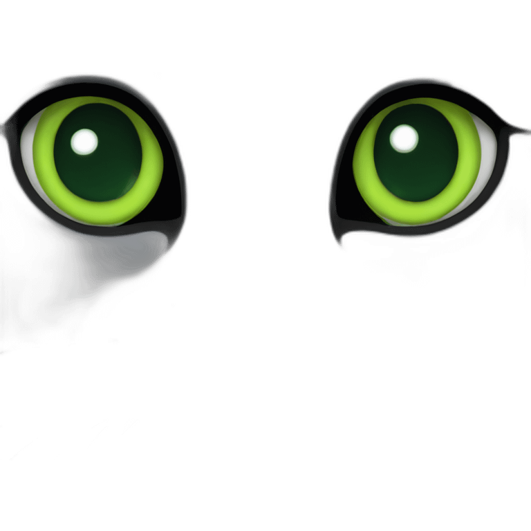 black cat green eyes emoji