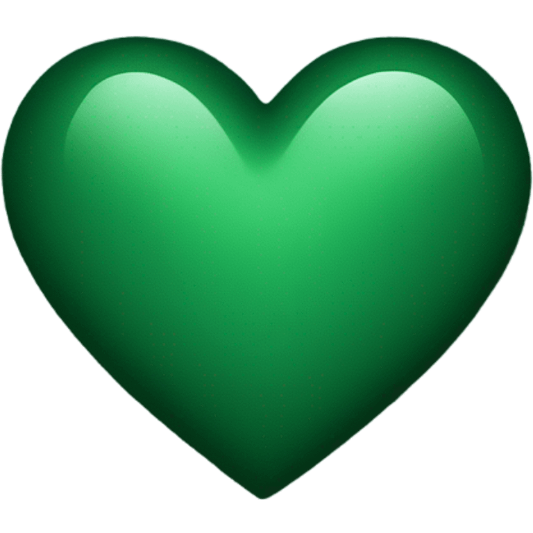 Dark green color heart emoji