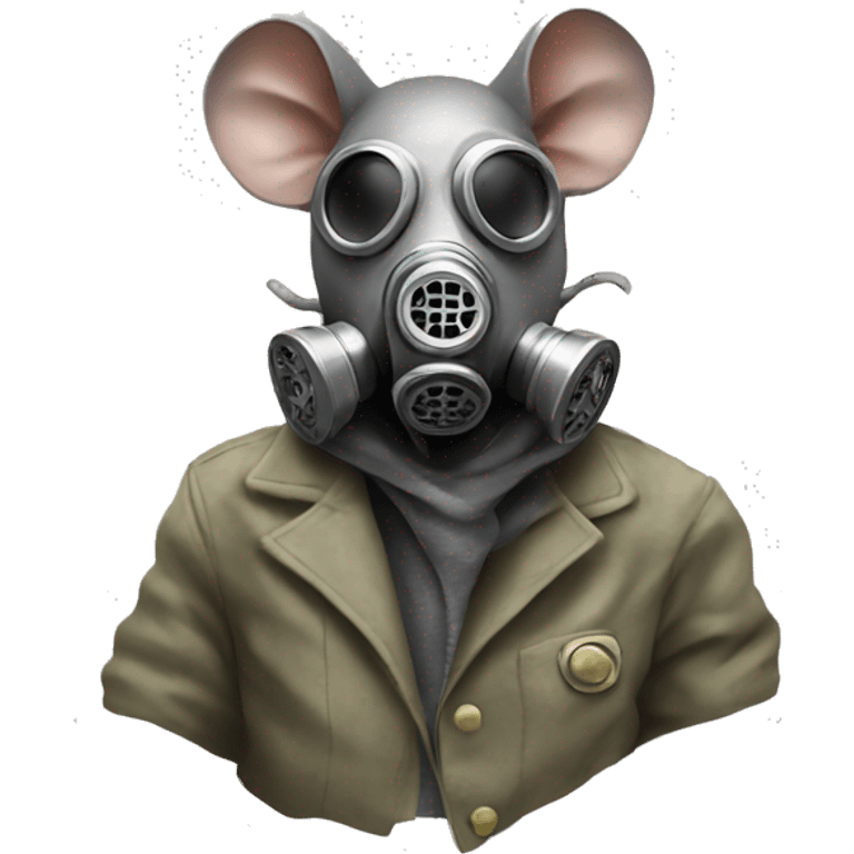 A rat with a cloth gas mask  emoji