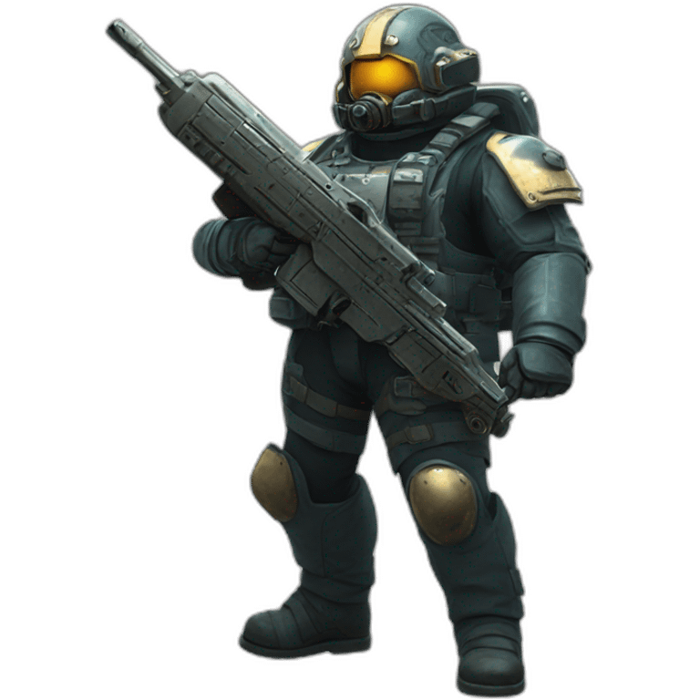 Helldiver from helldivers 2 shooting emoji