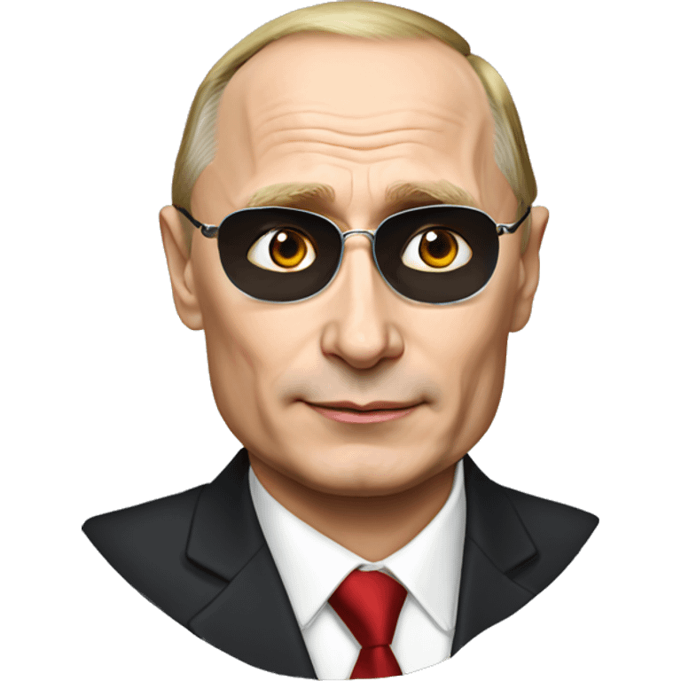 putin with heart glasses emoji