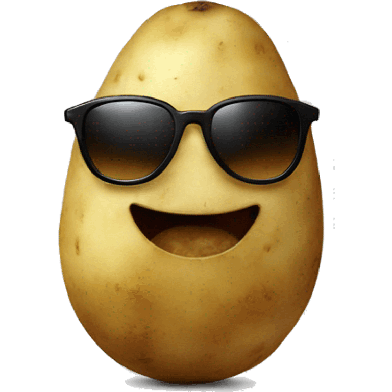 a potato with sunglasses emoji