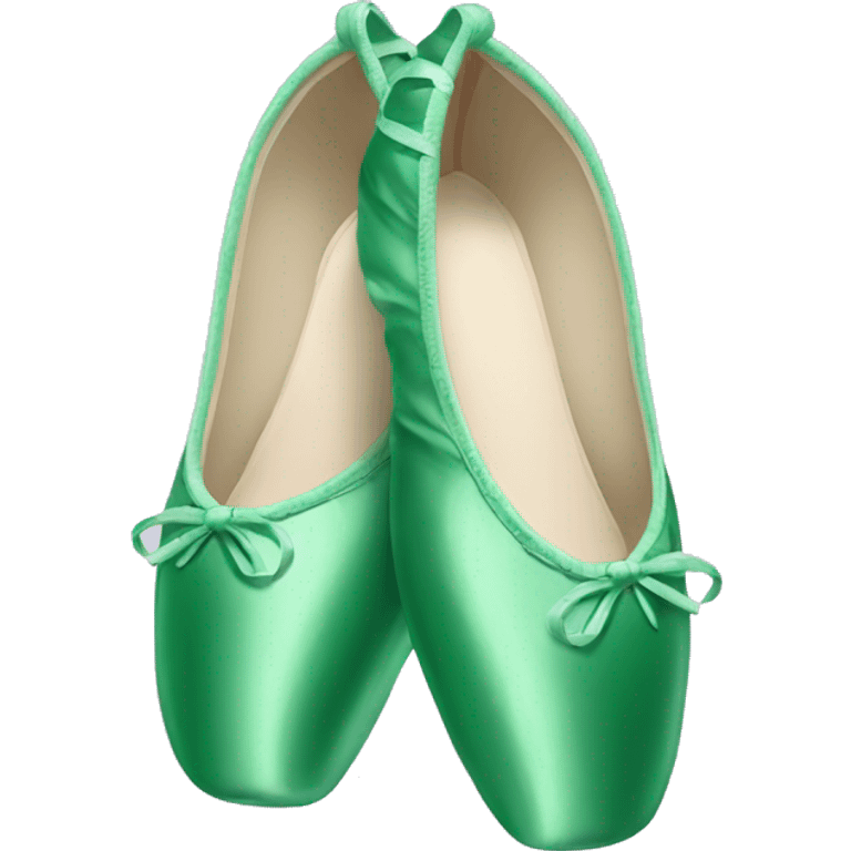 Green ballet pointe shoes emoji