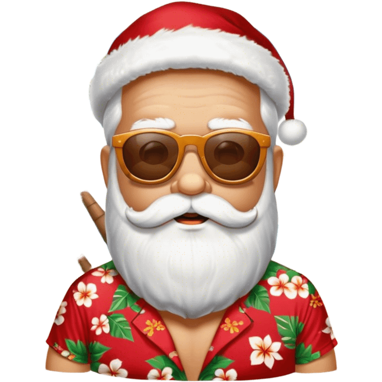 Santa on beach  emoji