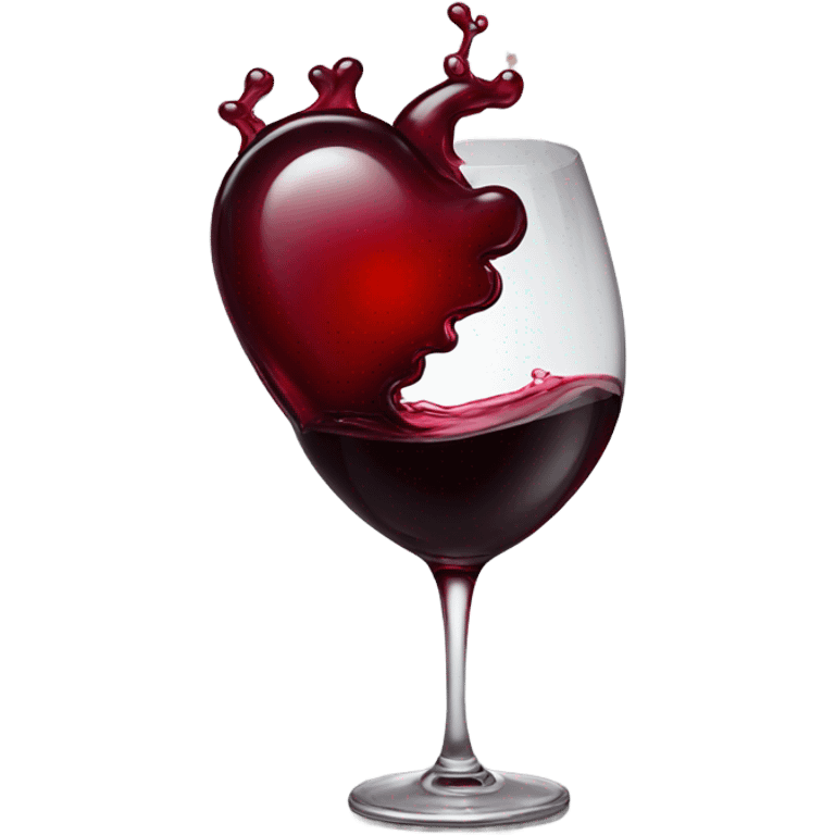 red wine heart emoji