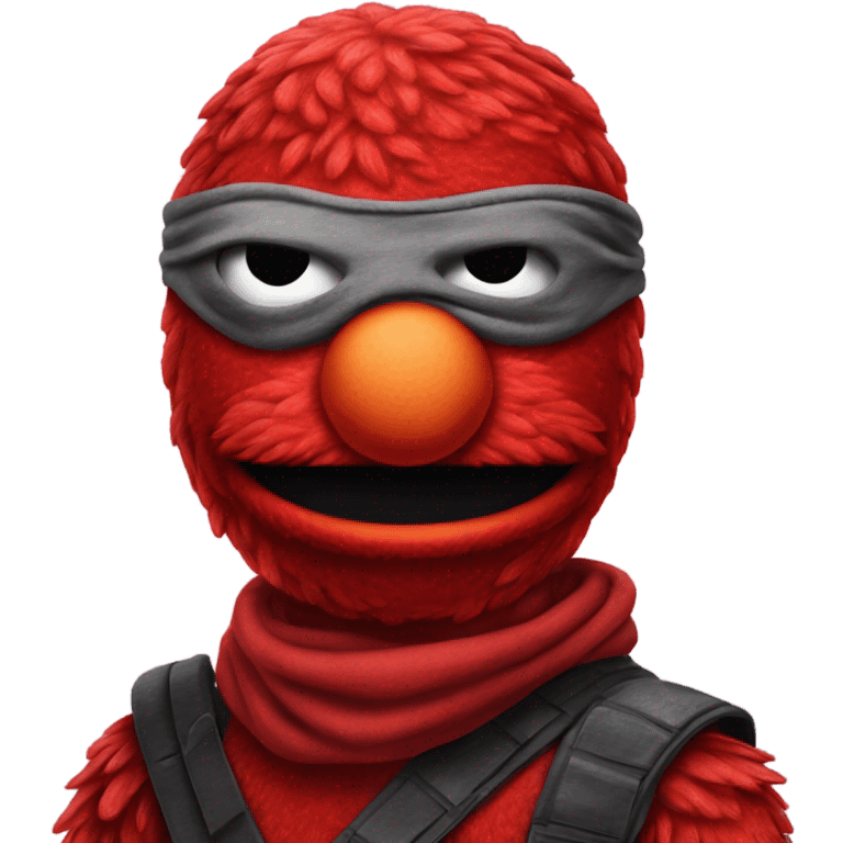 Elmo with a ninja mask emoji