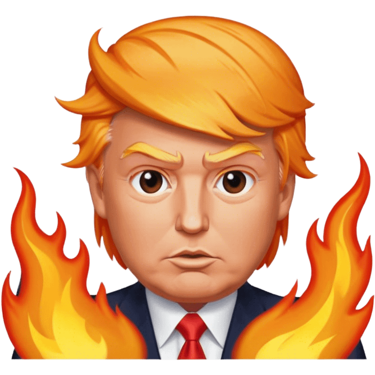 Donald Trump Flame hair emoji