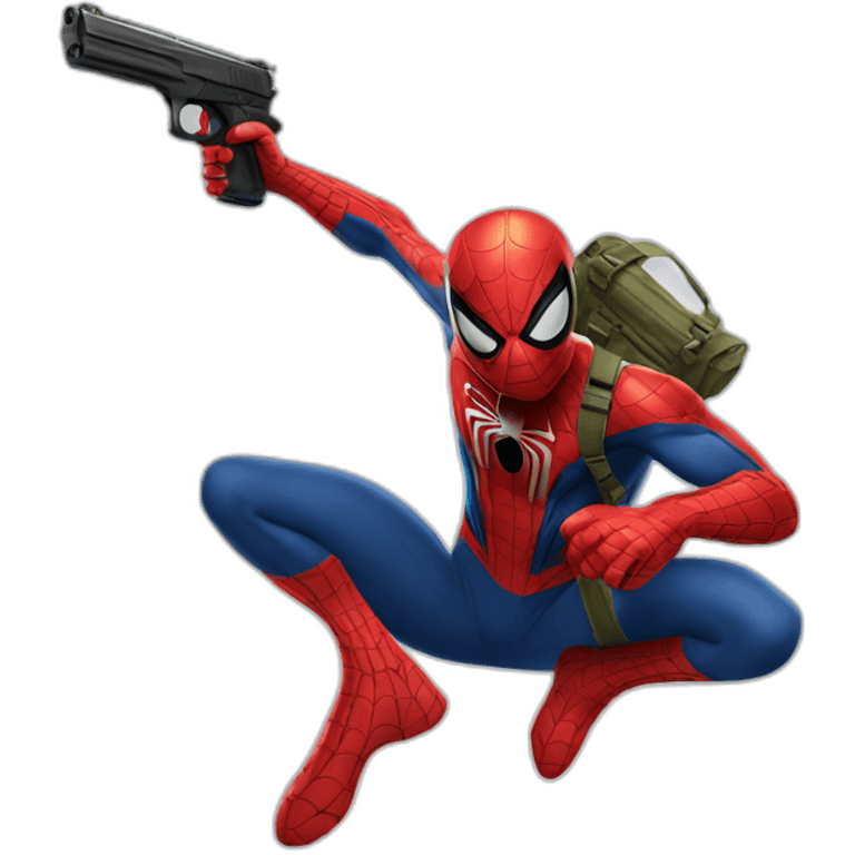 spider man with a gun emoji