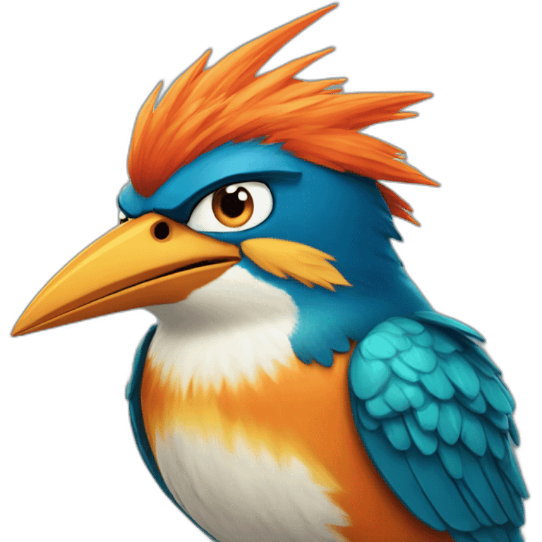 kingfisher angrybird character smile emoji