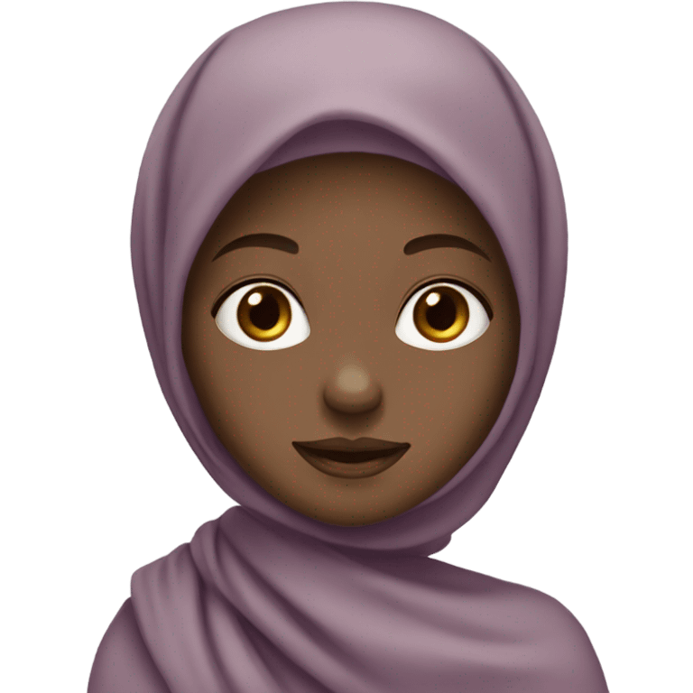 white skinned girl in a mauve headscarf emoji