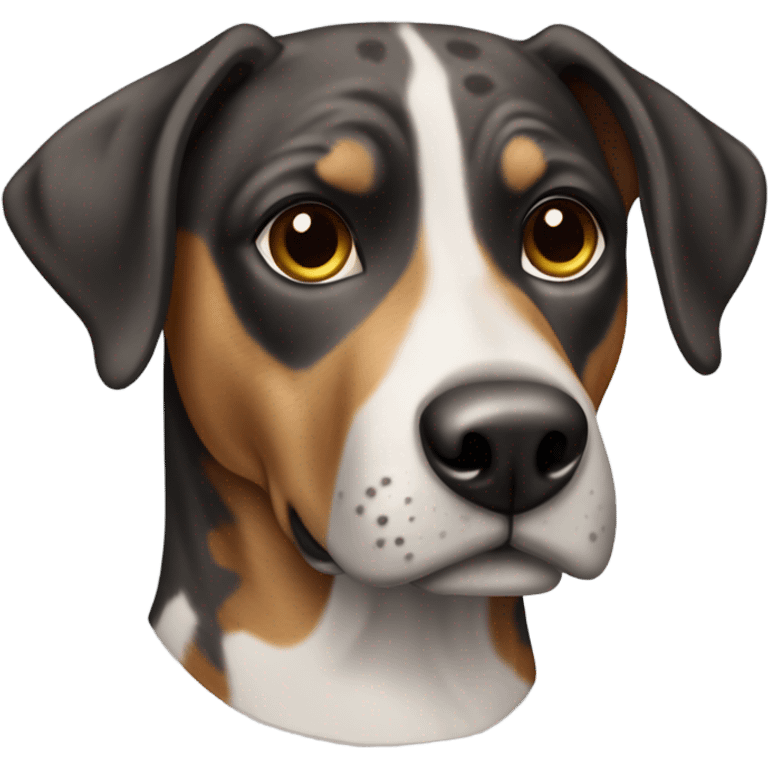 catahoula dog with black and brown trim emoji