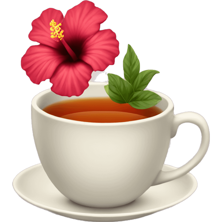 tea with hibiscus emoji