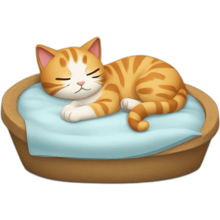 cat in buritto lazy sleep emoji