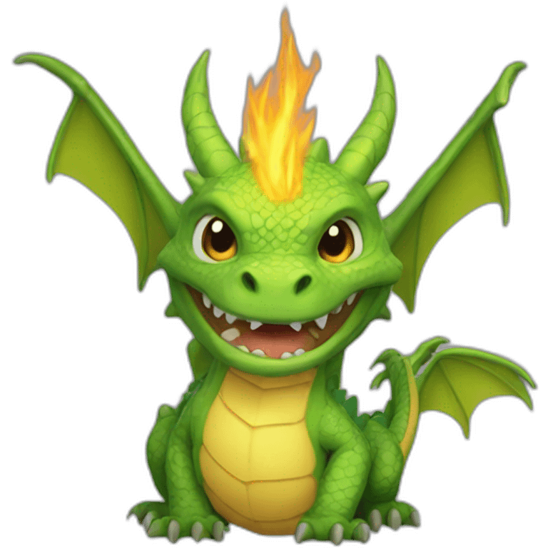 Dragon feu pleure emoji