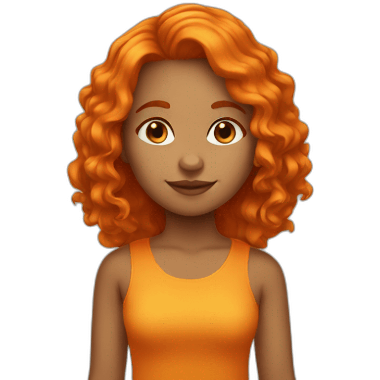 Portuguese girl with orange hair emoji