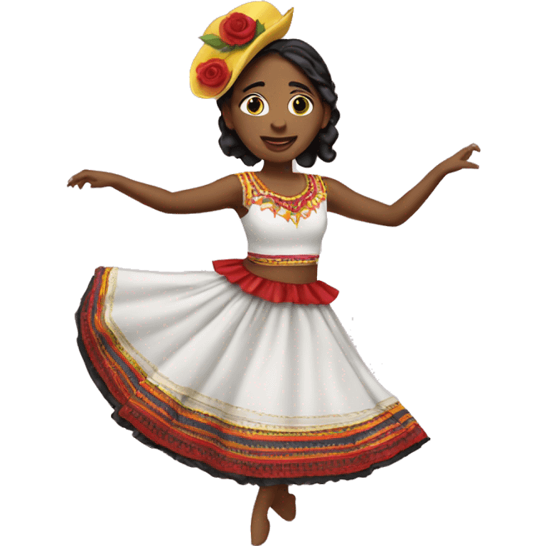 dancer with typical Colombian dress emoji