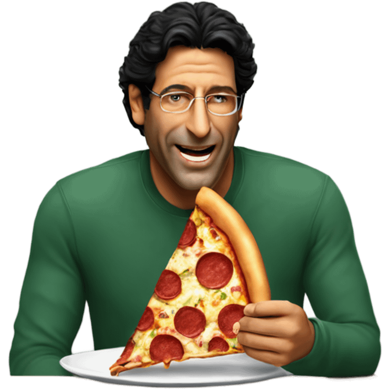 Wasim Akram eating pizza emoji