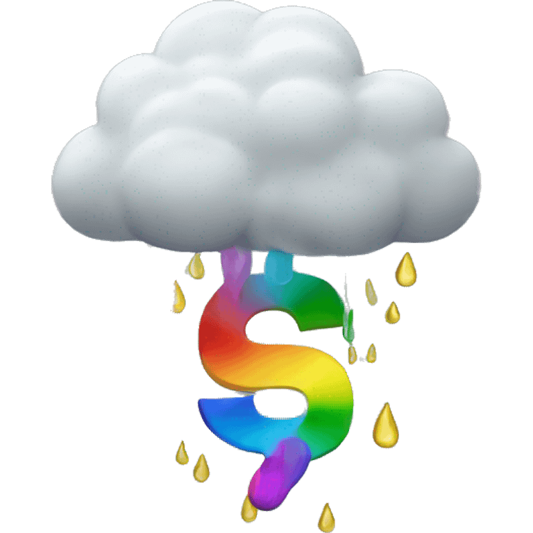 Rainstorm to rainbow to pot of money  emoji