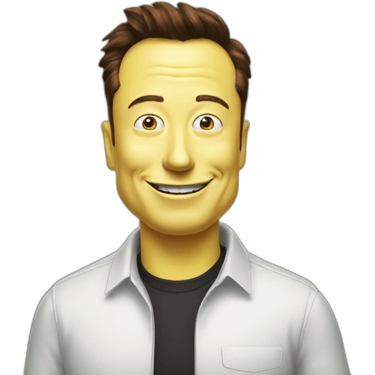 Elon musk as a SpongeBob  emoji