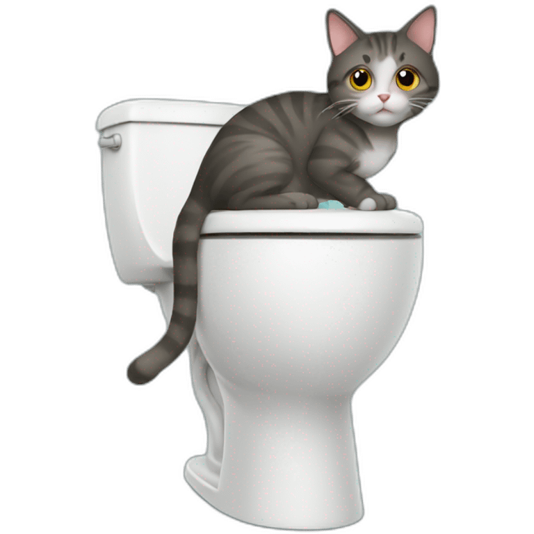 Cat on a toilet emoji