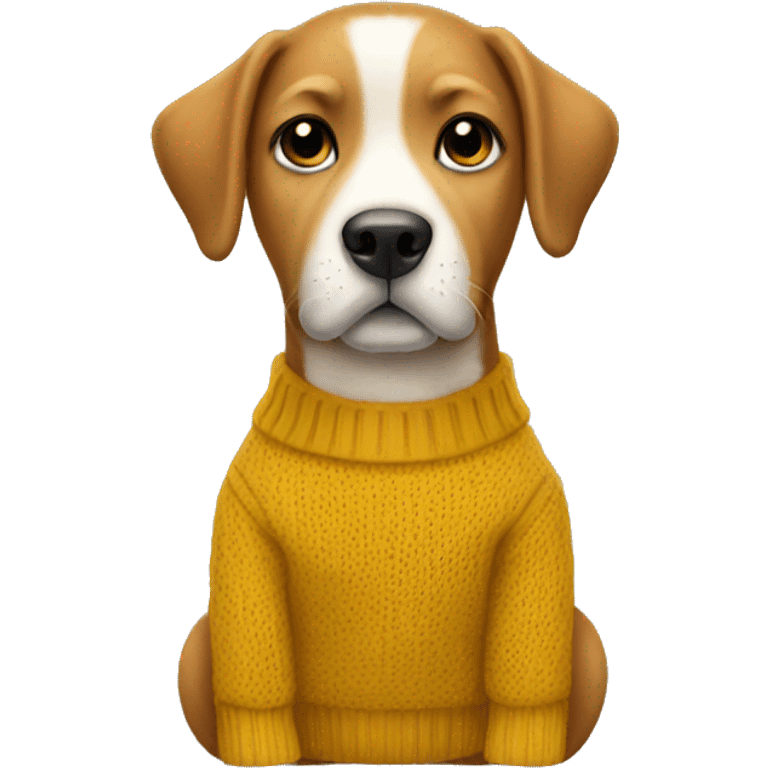 Dog in a mustard sweater emoji