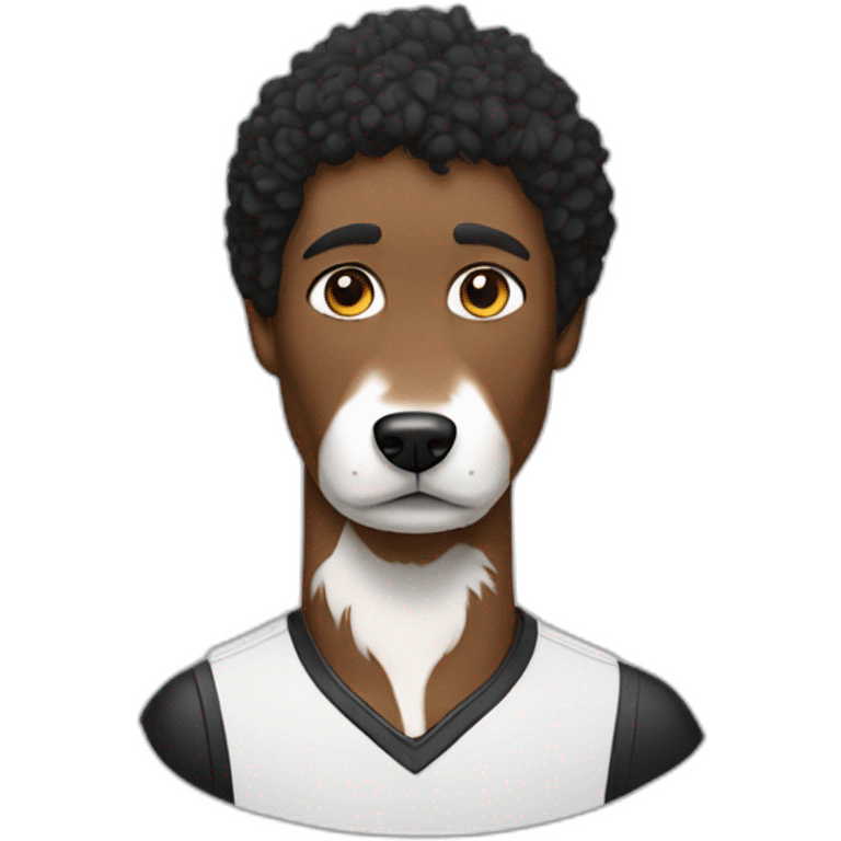 Man and woman and black and White border collie emoji