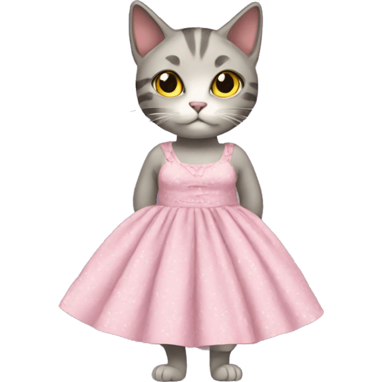 Cat wearing a dress emoji