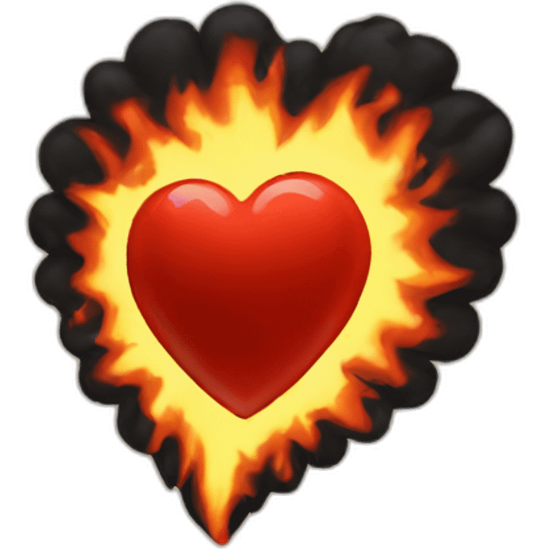 Black fire heart emoji