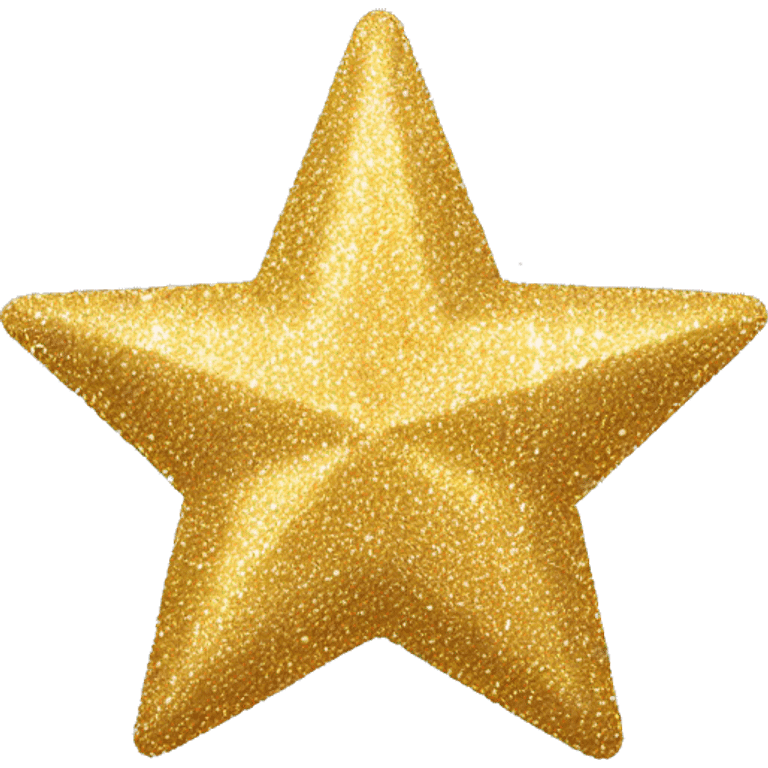 Gold glitter star emoji