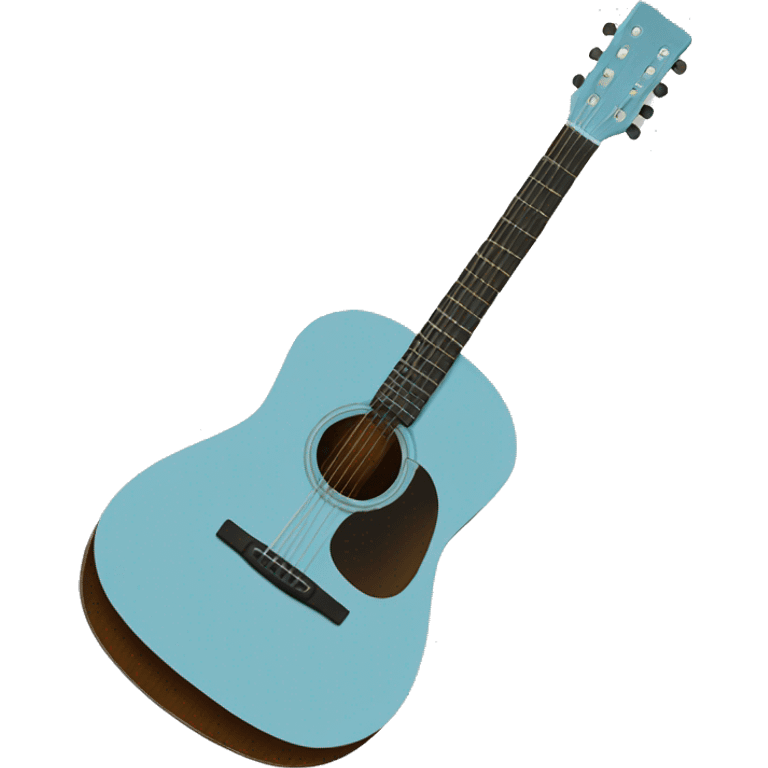 Light blue Acoustic guitar emoji