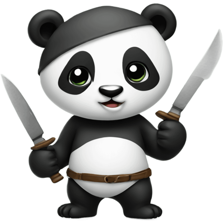 panda w a knife  emoji